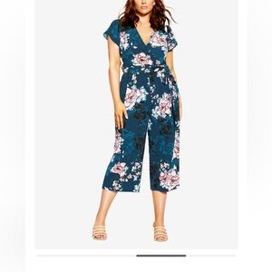 Women’s Blossom Tie Jumpsuit in Jade